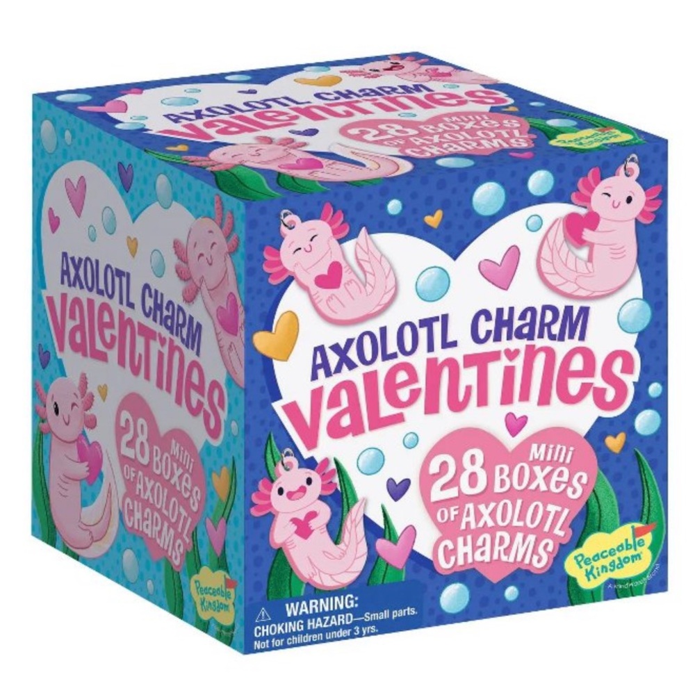 NEW in BOX Axolotl Charm Valentines x 28 Mini Boxes of Axolotl Charms - Picture 2 of 12